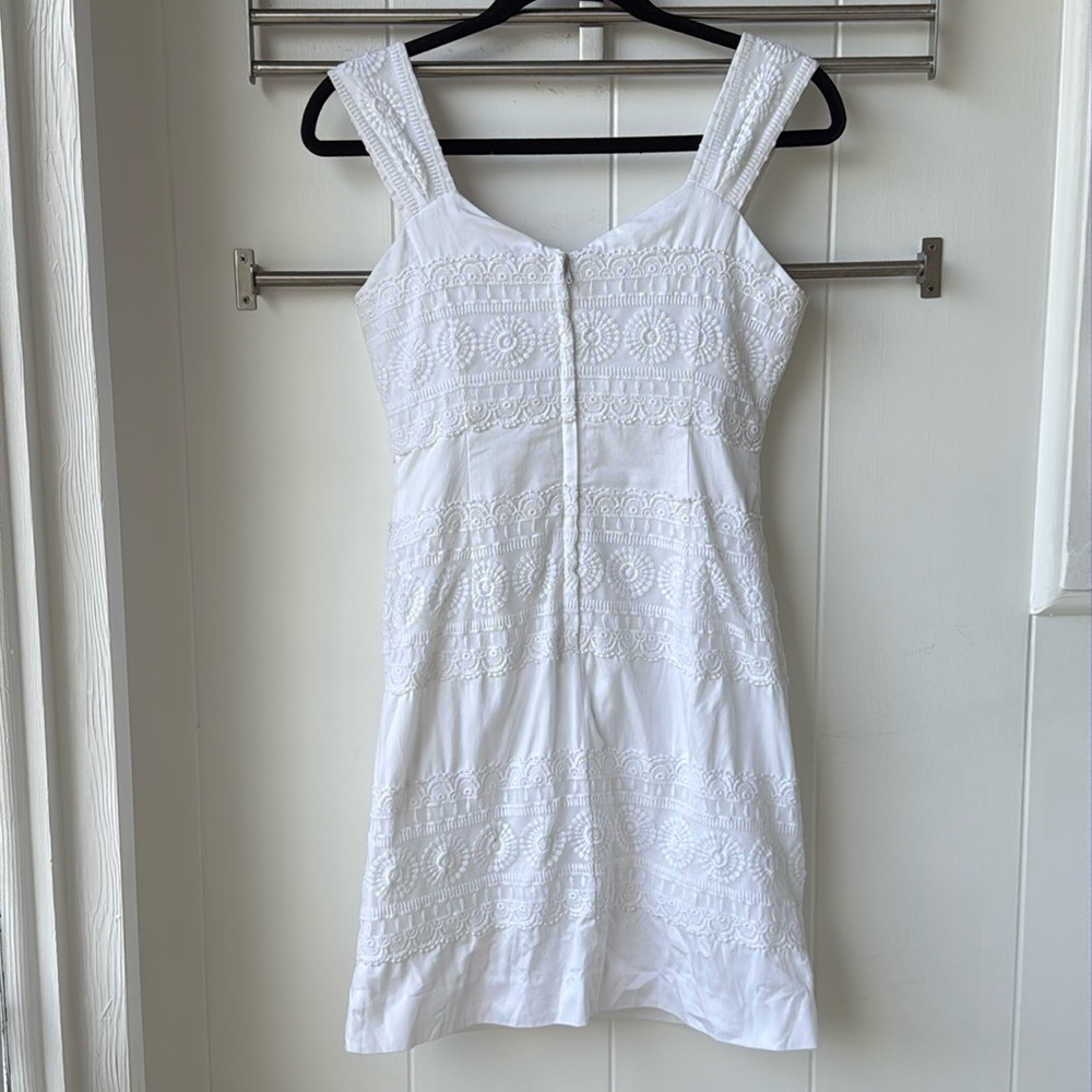 Lilly Pulitzer For the Love of Lace Bree White Sleeveless Dress 0 - Picture 4 of 8